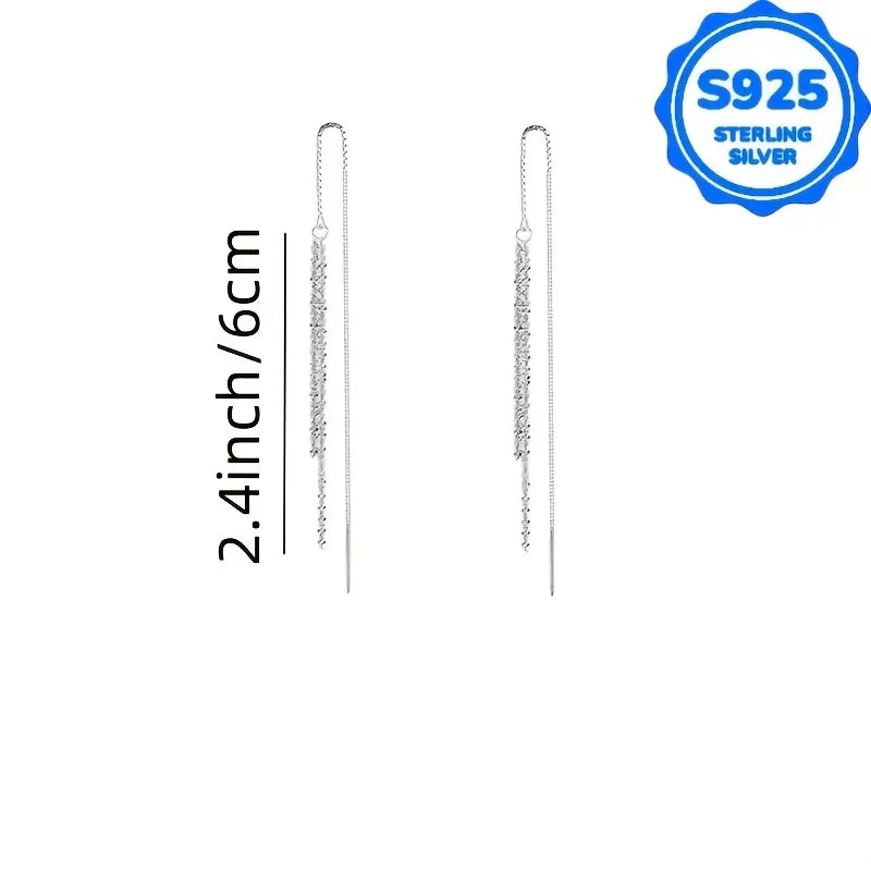 Sparkling Long Drop Earrings