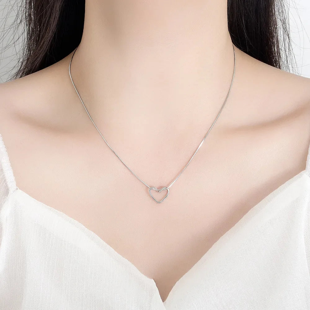 Open Heart Chain Necklace