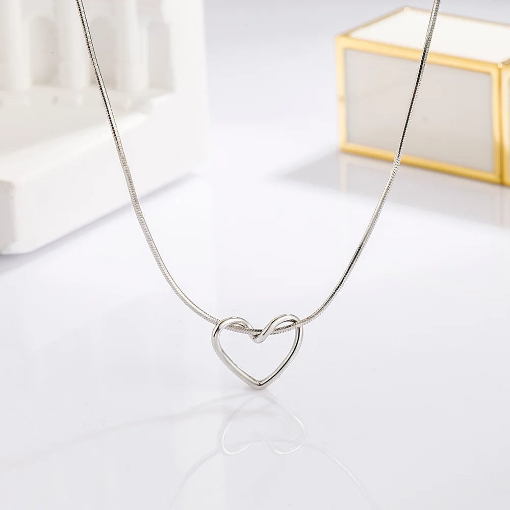 Open Heart Chain Necklace