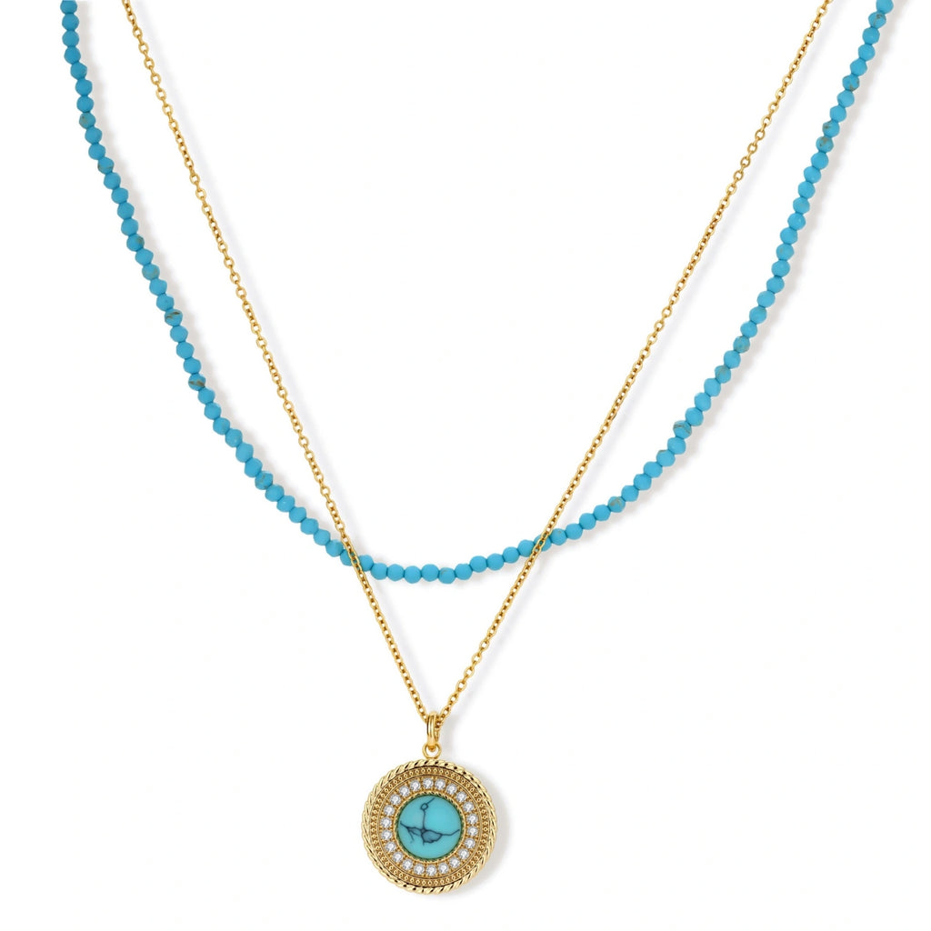 Turquoise Medallion Jewelry Set | Dopamine Alley