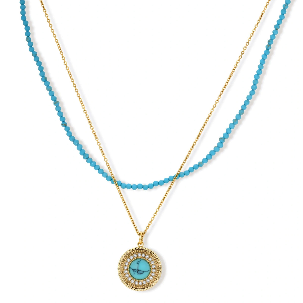 Turquoise Medallion Jewelry Set | Dopamine Alley