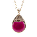 Flamenco Magenta Agate Pendant Necklace