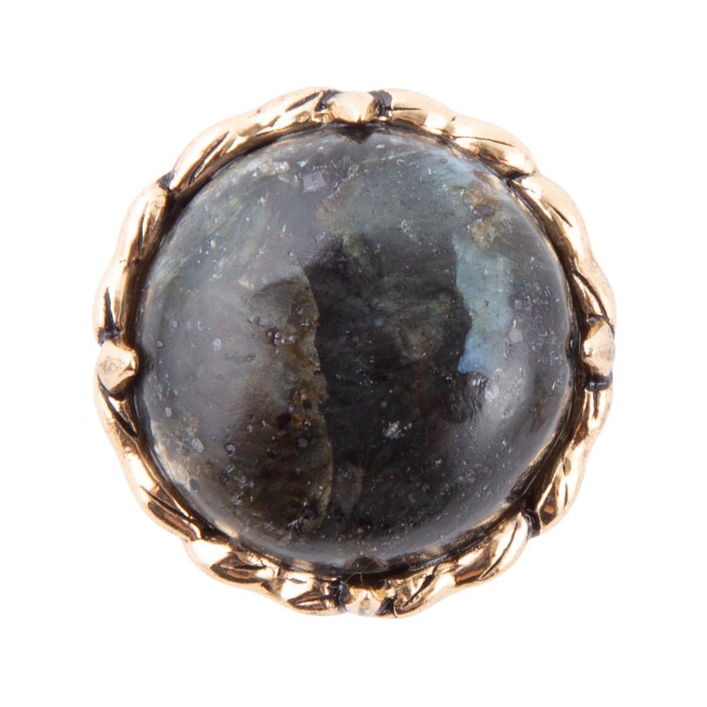 Black Labradorite & Bronze Statement Ring