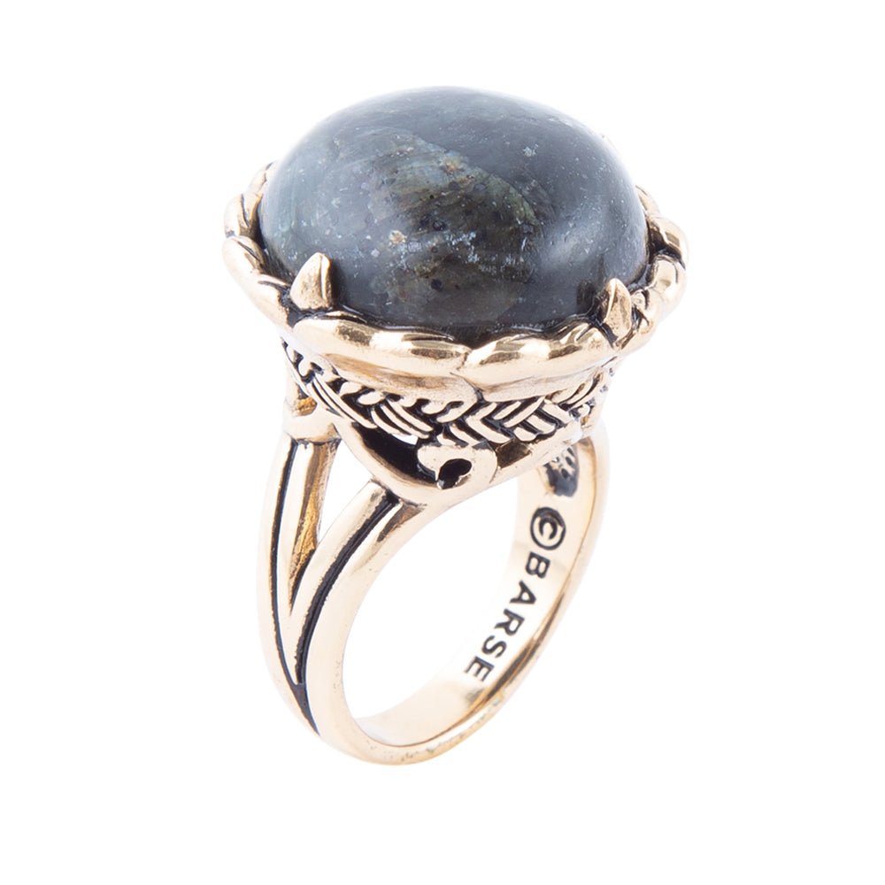Black Labradorite & Bronze Statement Ring