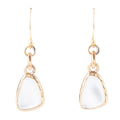 Mother-of-pearl bronze drop earrings by Barse Jewelry