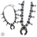 Denim Blue Western Concho Statement Necklace